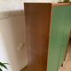 Armoire verte en chêne vintage