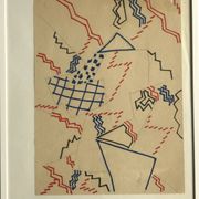 Elie dayan, sans titre (composition abstraite 3). feutre sur papier