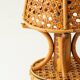 French Riviera Bamboo Rattan Table Lamps, Pair, Vienna Straw Shades, 1960s