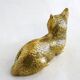 Brass Cat Figurine Sculpture