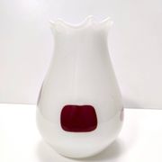White Murano Glass Vase attr. to Dino Martens for Aureliano Toso