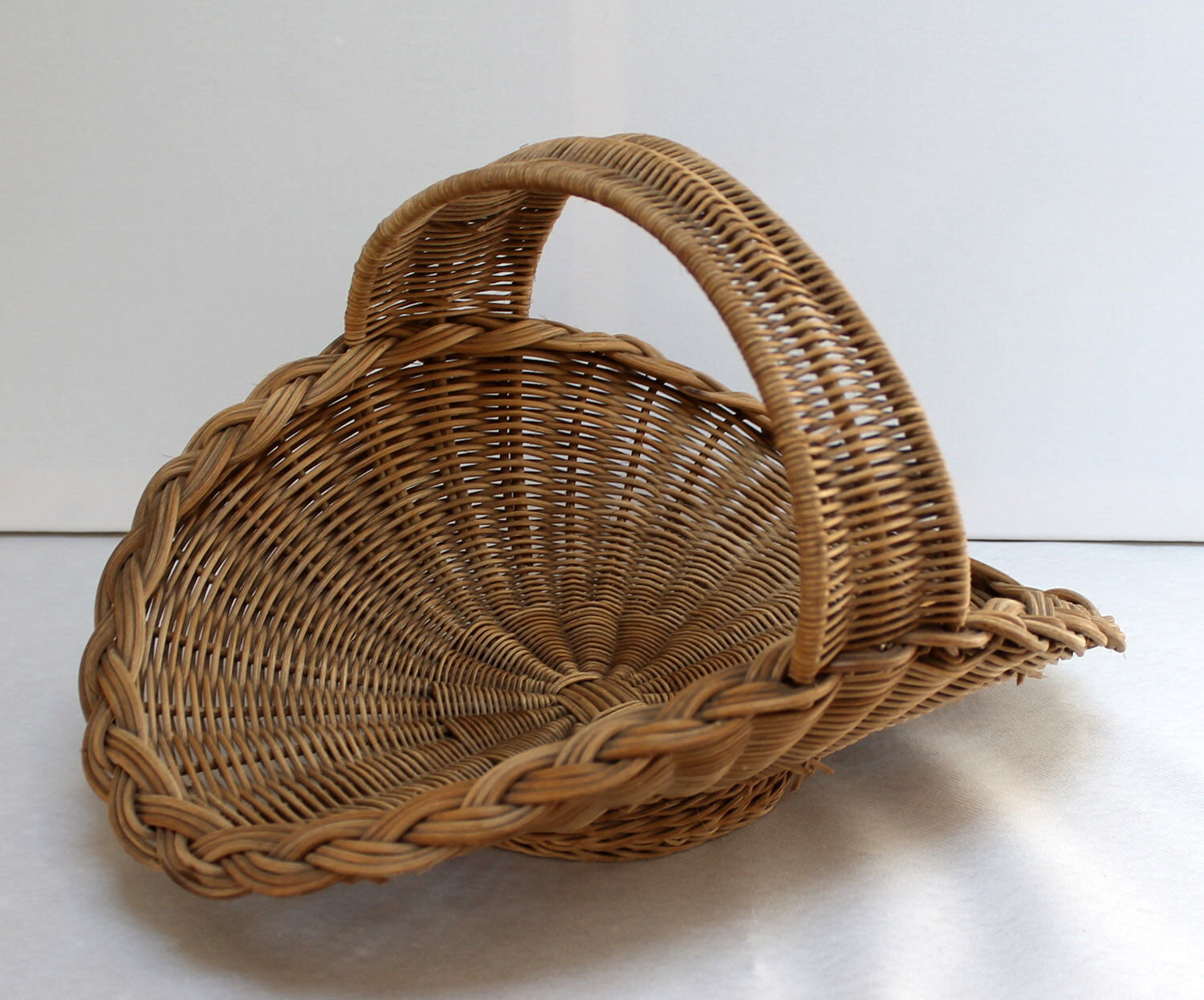 Vintage rattan fruit basket