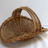 Vintage rattan fruit basket