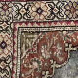 Vintage carpet in silk and cotton Kayseri Turkey 102x21cm