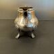 Antique silver-plated metal milk jug – Rococo style, chased decoration, early