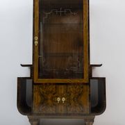 Art Dèco Italian Walnut Vitrines or Bar Display Cabinet, 1925