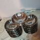 Set of 11 vintage 70's stainless steel ice cream cups