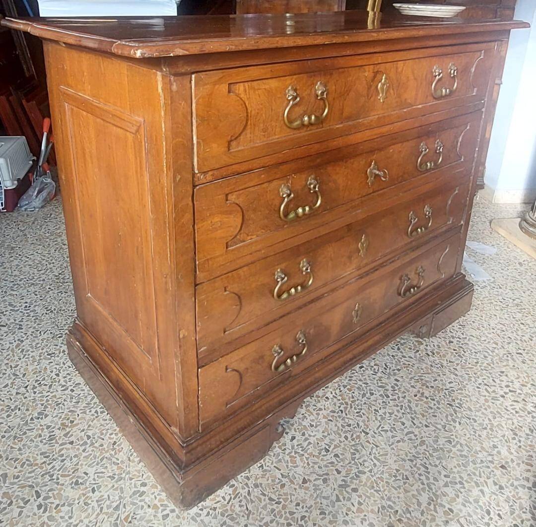 17th-century walnut antique chest of drawers