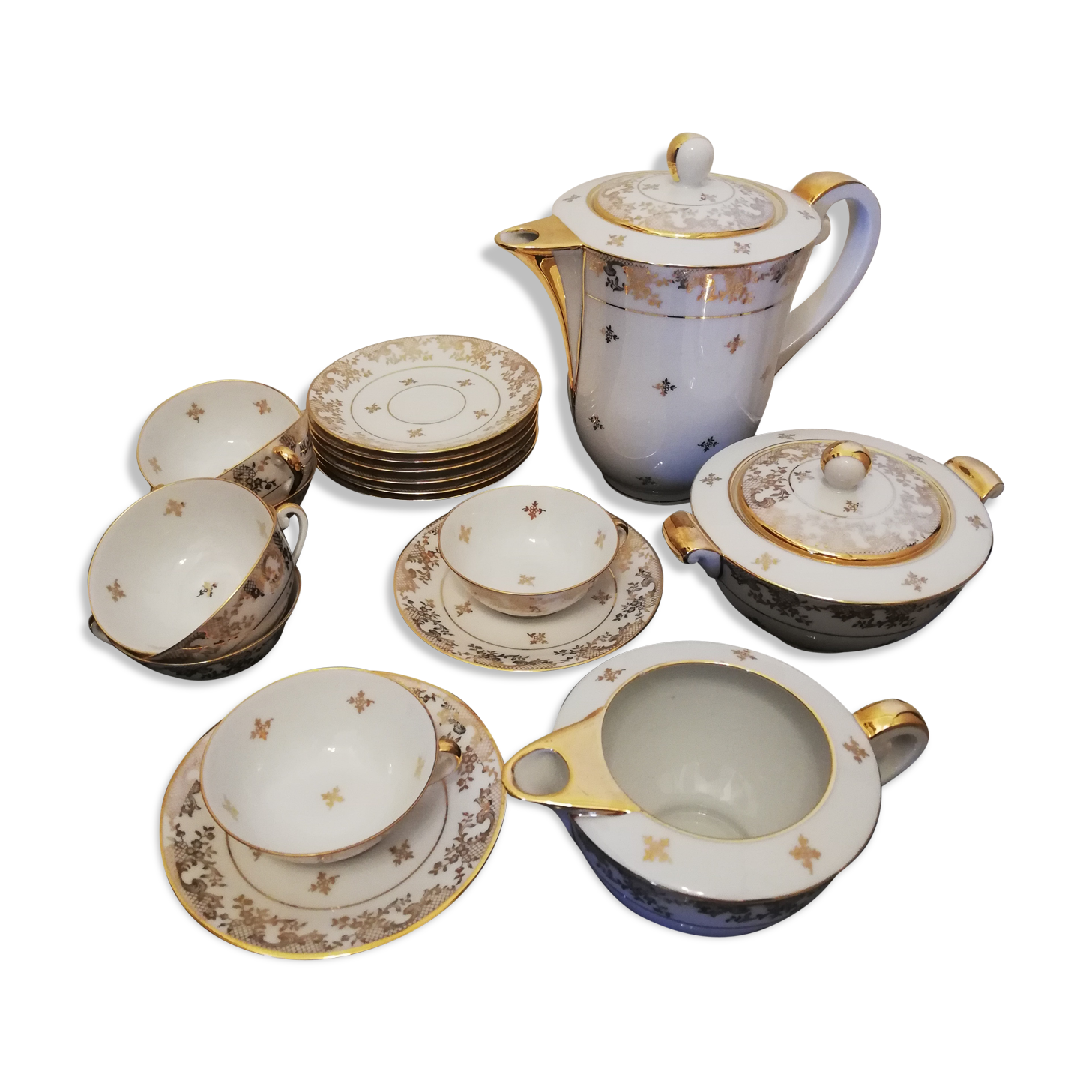 Limoges porcelain coffee service 19 pieces