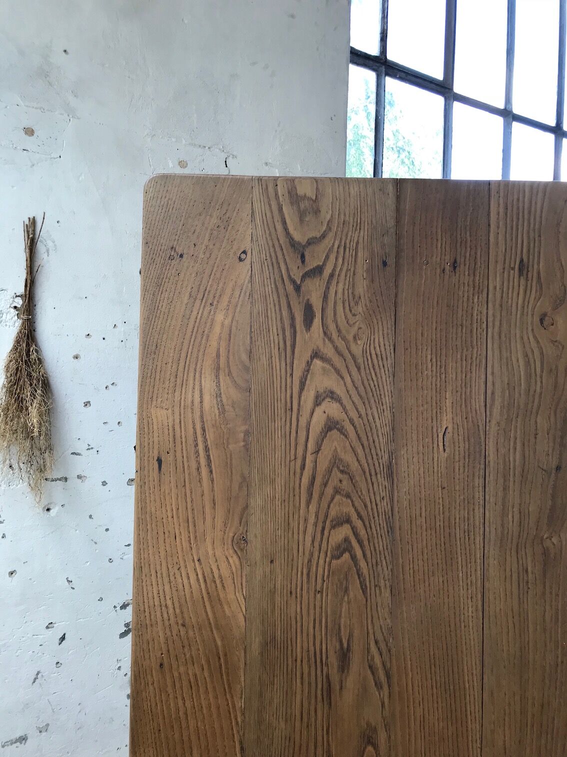 Farm table in raw wood