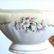 Vintage sauce boat L'Amandinoise model Paola white cream flowers