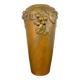 Vase Art Nouveau en céramique dorée et terre cuite signé Desrousseaux France