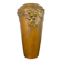 Vase Art Nouveau en céramique dorée et terre cuite signé Desrousseaux France