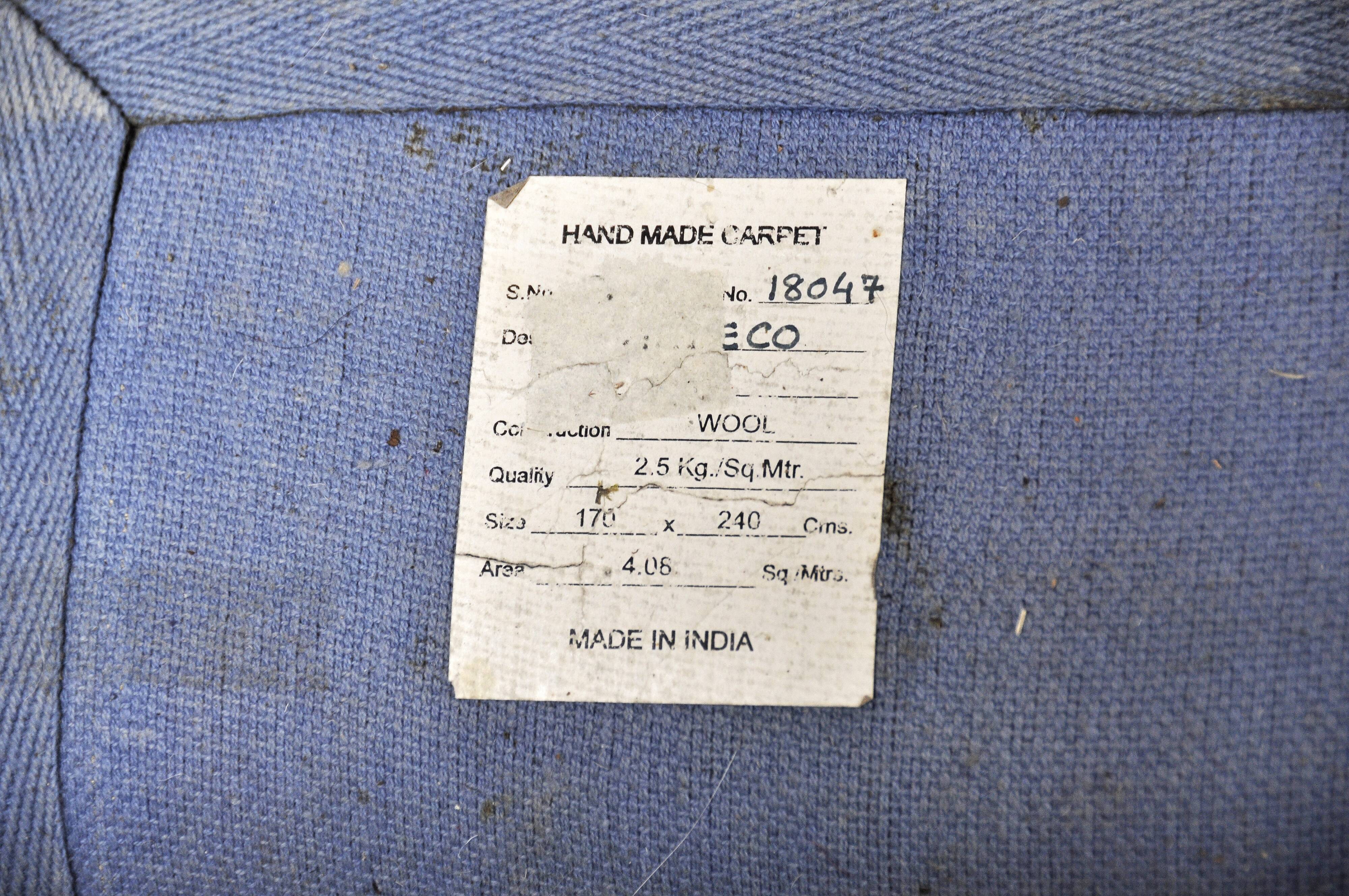 Vintage Handwoven Rug with Abstract Design, 1980s