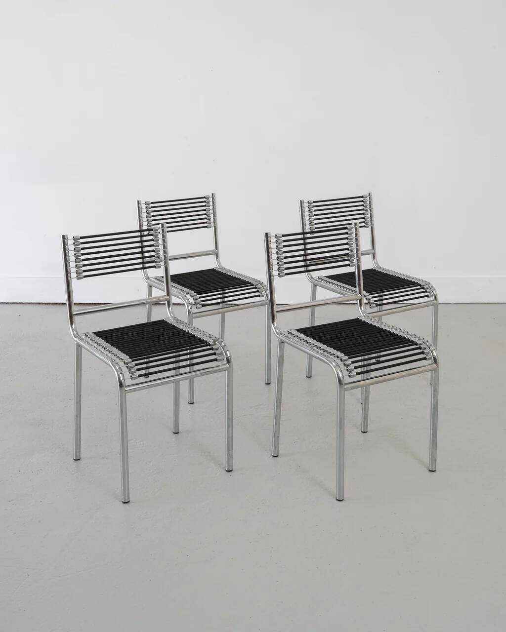 Four Sandows chairs by Rene Herbst, c.1980