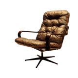 Scandinavian leather armchair Bruno Mathsson