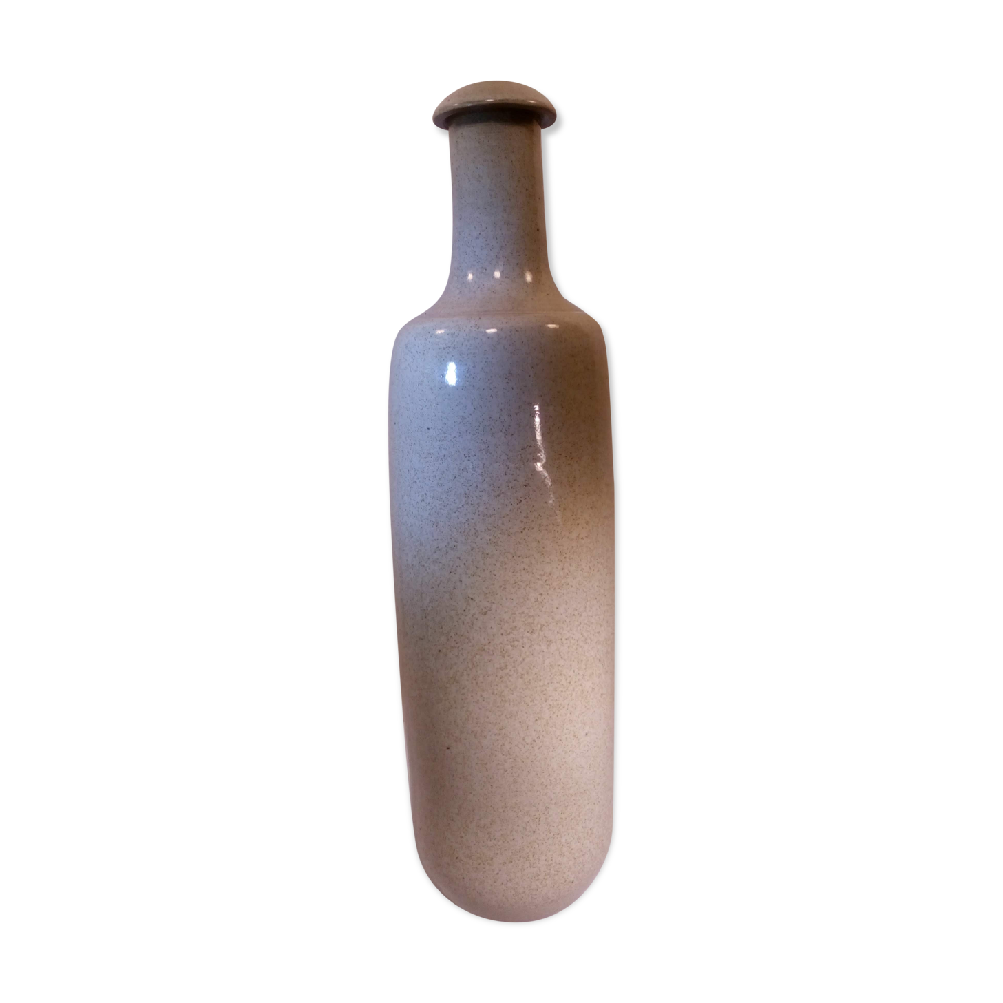 Bouteille en grès vernissé grise