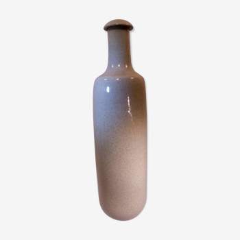 Glazed stoneware bottle, gray