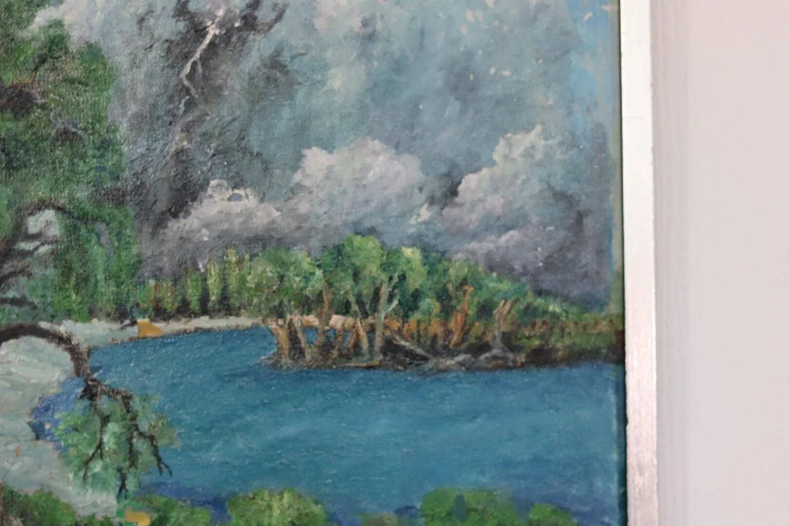 Original Mid Century Swedish Oil on Panel – “London” by Sven Jonsson