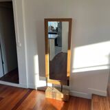 Solid wood standing mirror