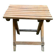 Brown wooden folding stools from the 1950s — slatted seat, folding mechanism X