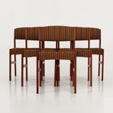 Six teak chairs, Scandinavian design 1970s