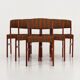 Six teak chairs, Scandinavian design 1970s