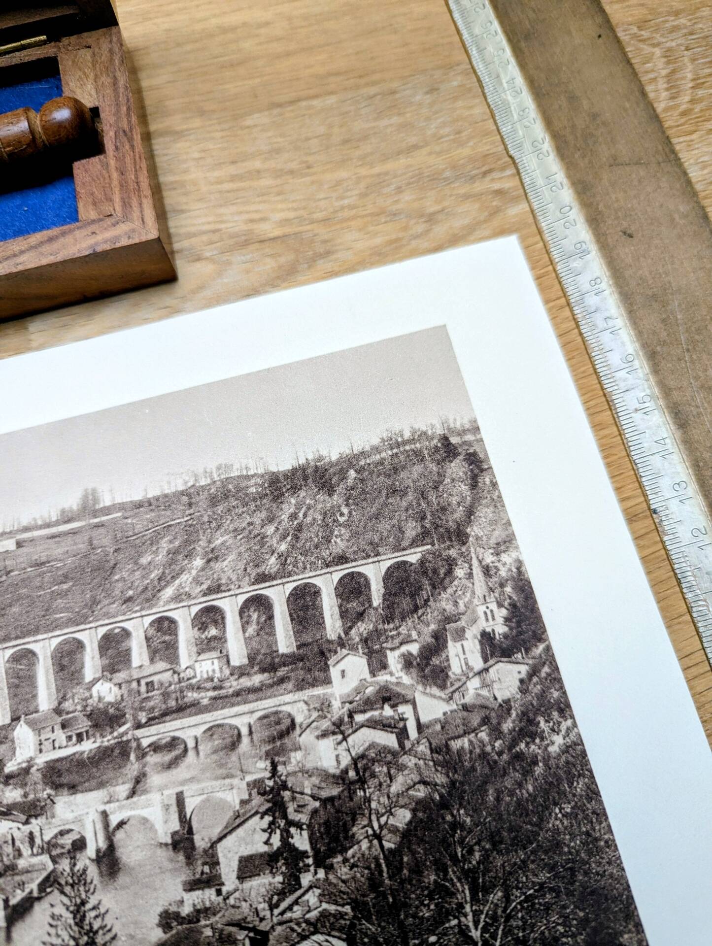 Saint-Léonard-de-Noblat, Haute-Vienne, printed photo plate from 1942.