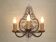 French triple wall sconce in wrought iron, early 20th century.