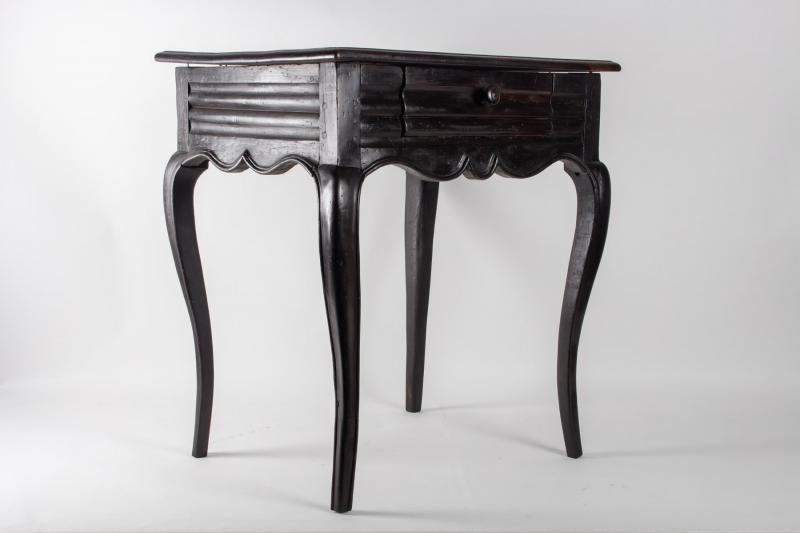 Office table from the early 19th century Louis XV style in blackened wood