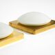 Two 1970s brass wall lamps by Rolf Krüger for Heinz Neuhaus Leuchten