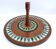Wooden cheese tray with vintage enameled decor
