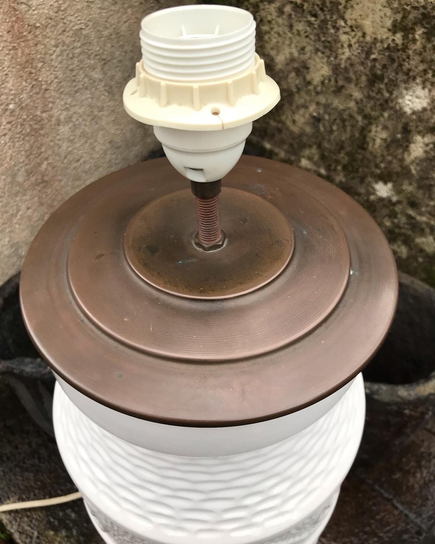 Vintage ceramic lamp stand