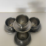 4 vintage stainless steel egg cups at 18%
