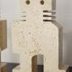 Pair of travertine bookends in  design Fratelli Mannelli