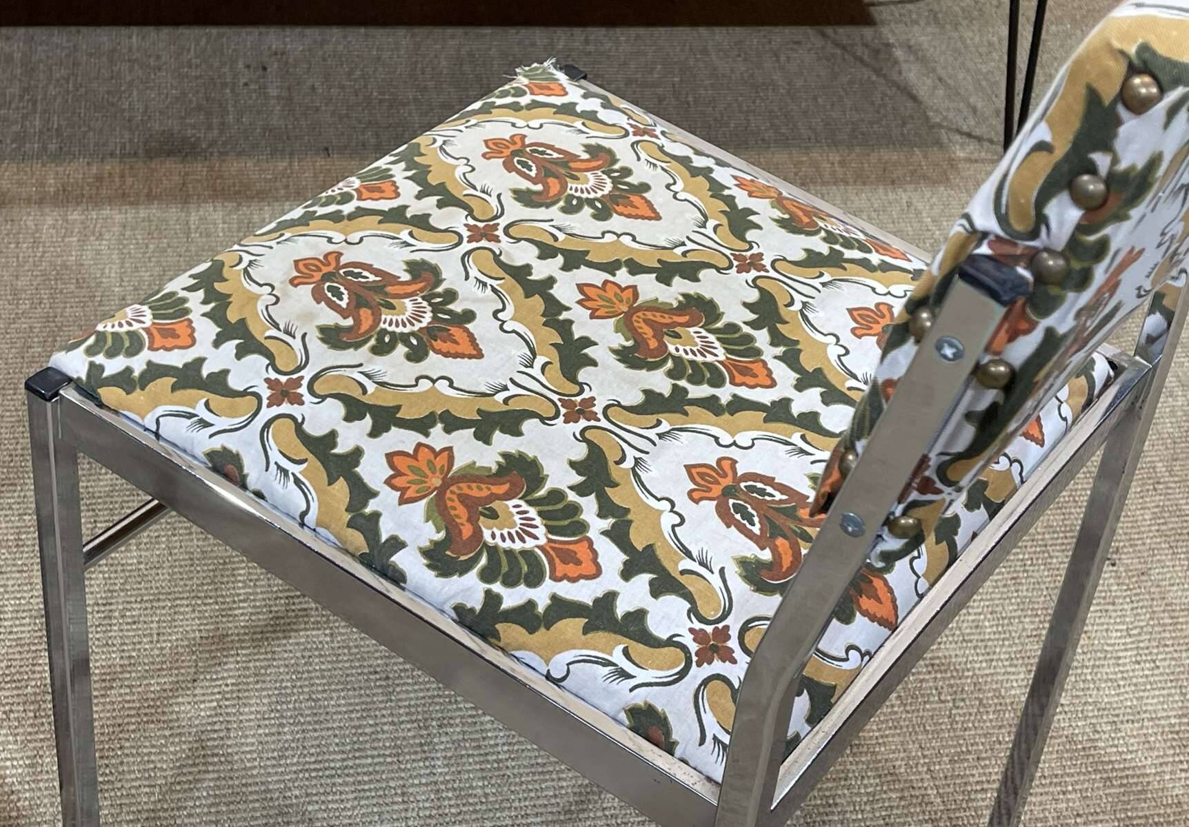 Pair of chrome chairs from the 70