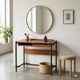 Vintage mahogany veneer hairdresser design Italy 1960s