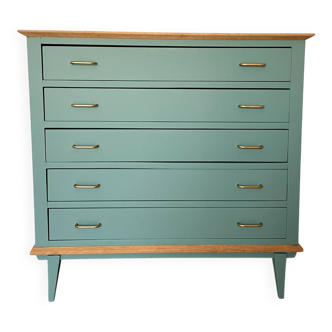 Commode vintage, vert céladon