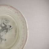 Five Digoin Sarreguemines Talking Plates