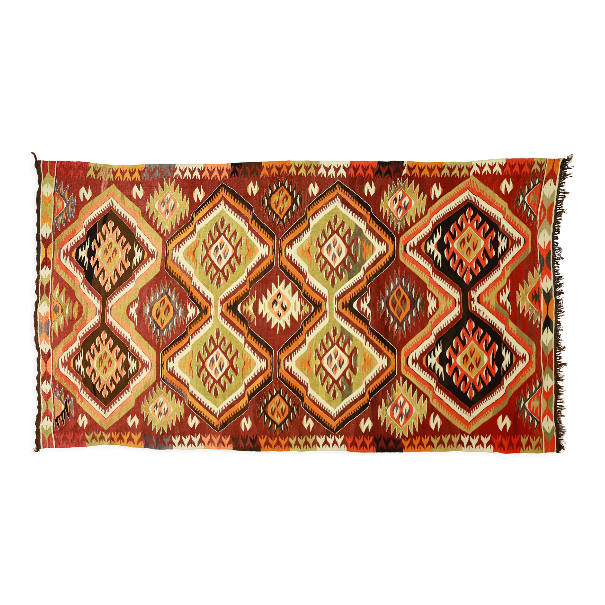 Anatolian handmade kilim rug 286 cm x 156 cm