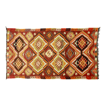 Tapis kilim artisanal d’Anatolie 286 cm x 156 cm