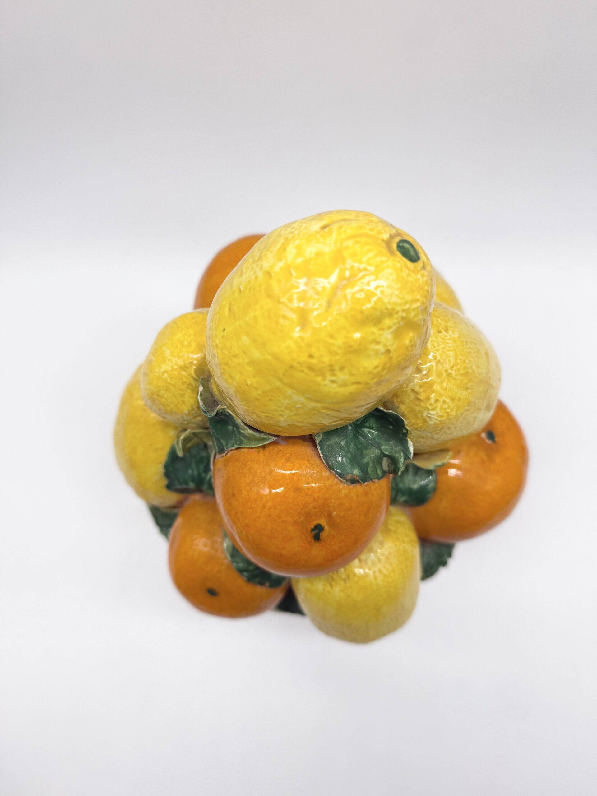 Majolica centrepiece – "Citrus Basket", Italy 1960s
