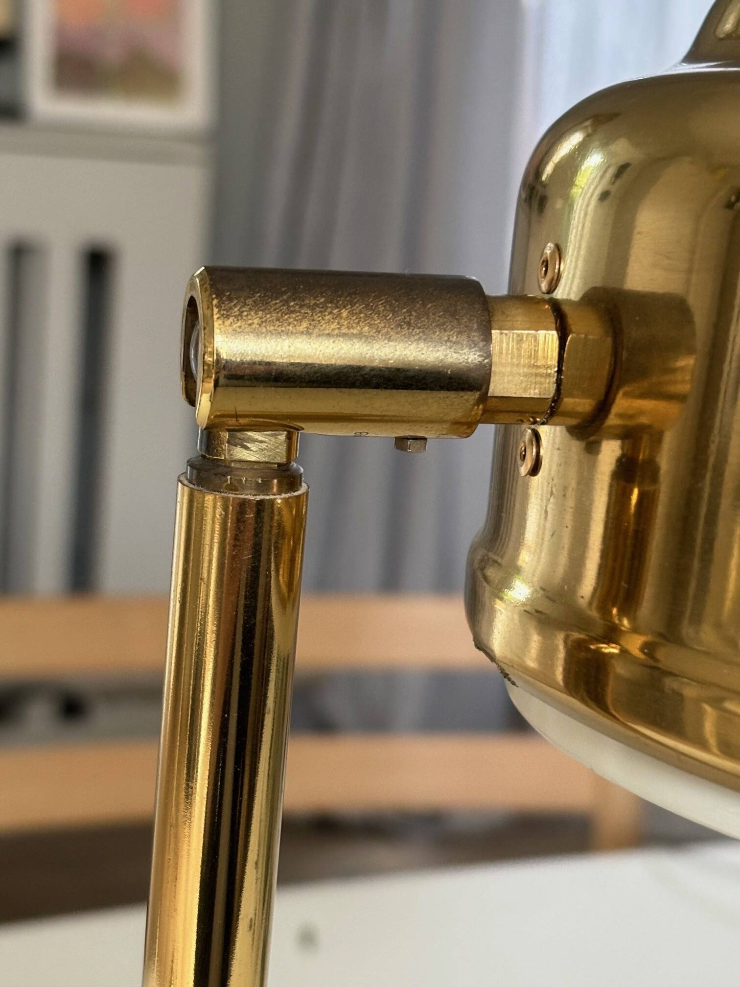 Borje Claes brass articulated lamp - Sweden 1970s