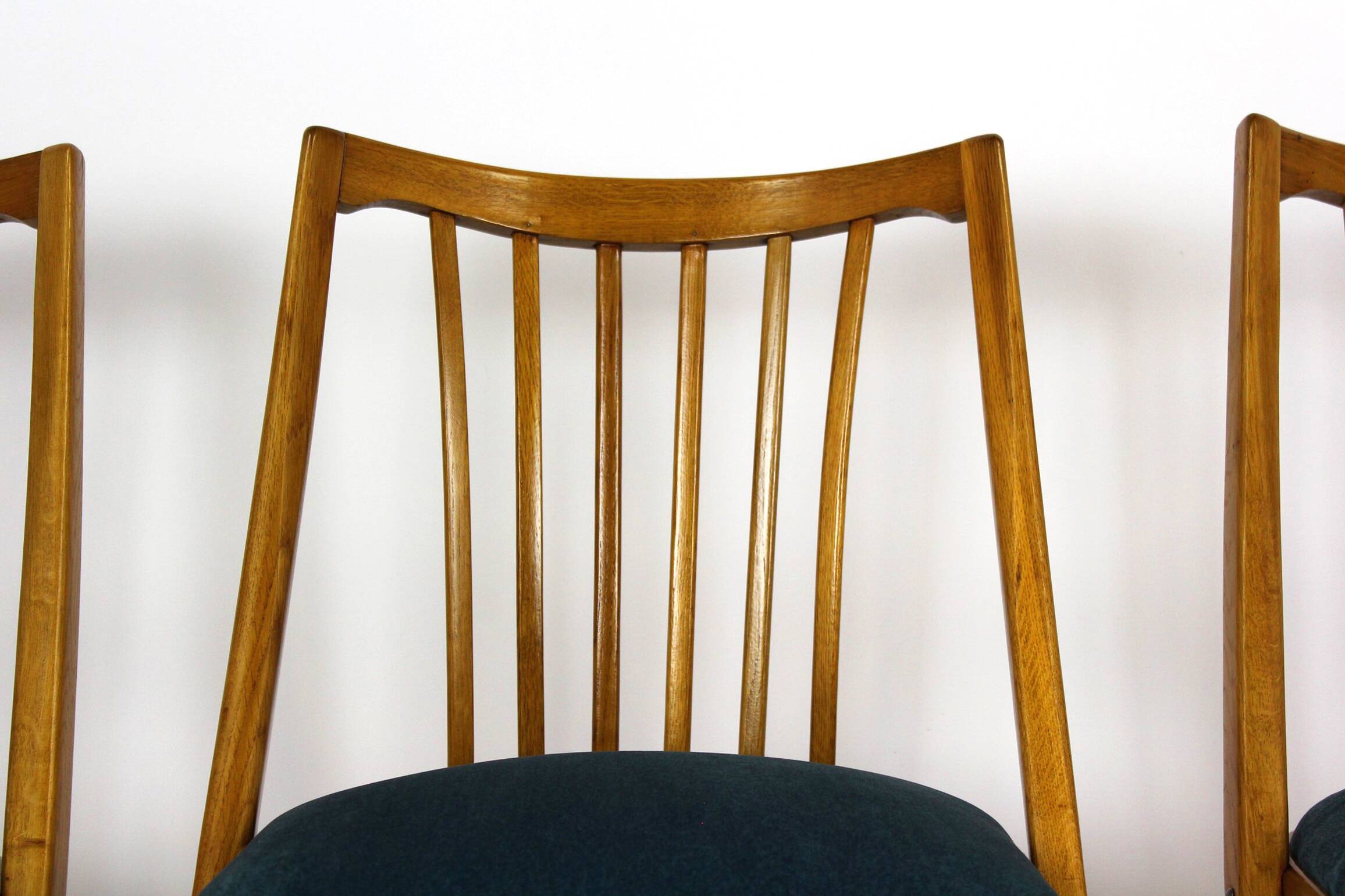 Restored Oak Dining Chairs from Interier Praha, 1960s, Set of 4