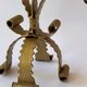 Vintage Stylized Candlestick in Golden Wrought Iron