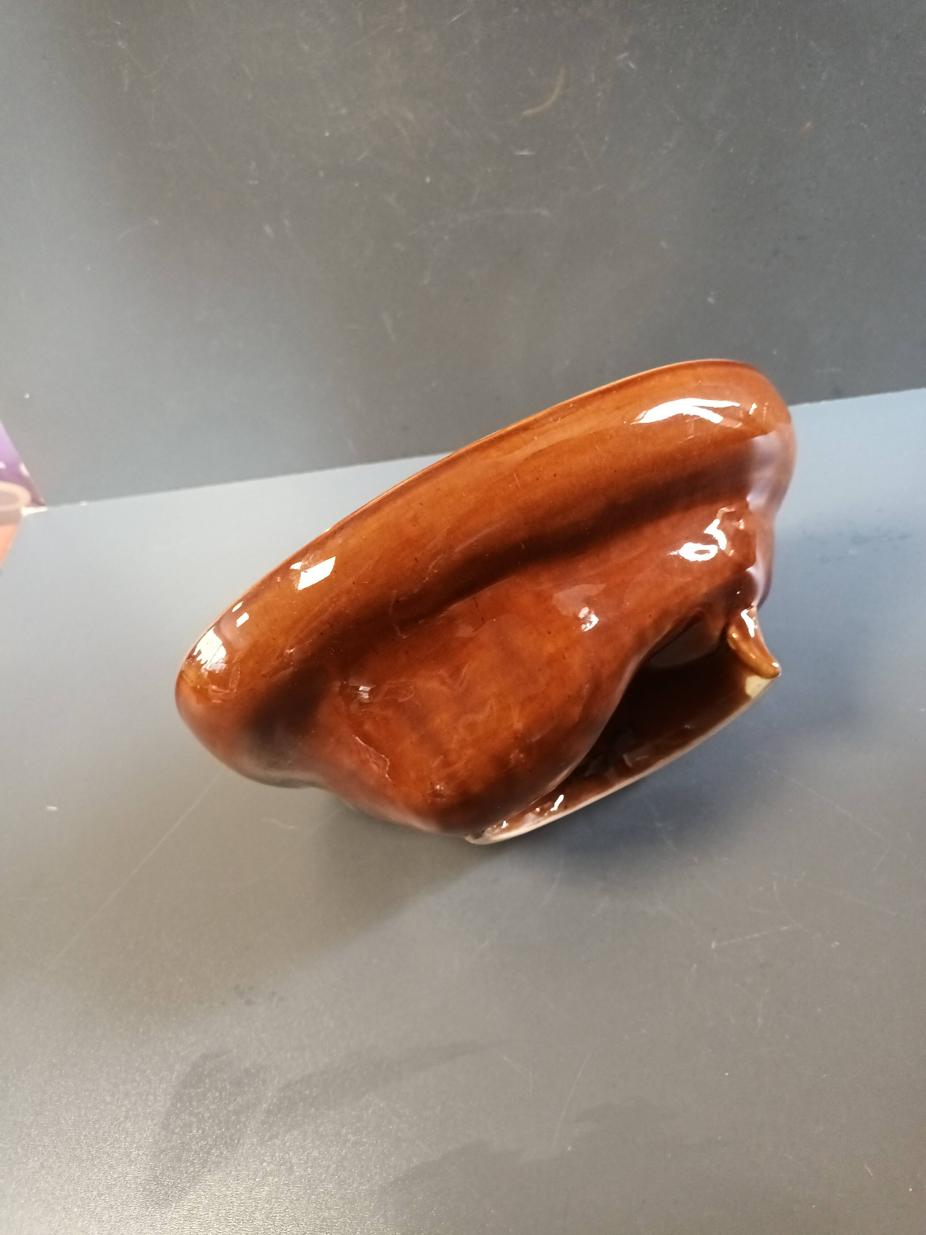 Lion earthenware terrine mold