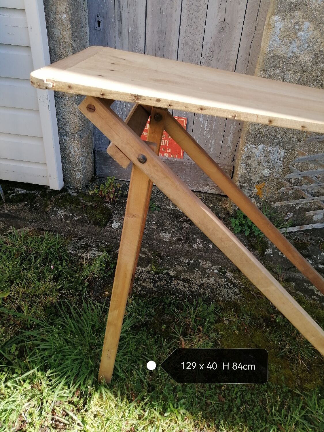 Wooden ironing board
