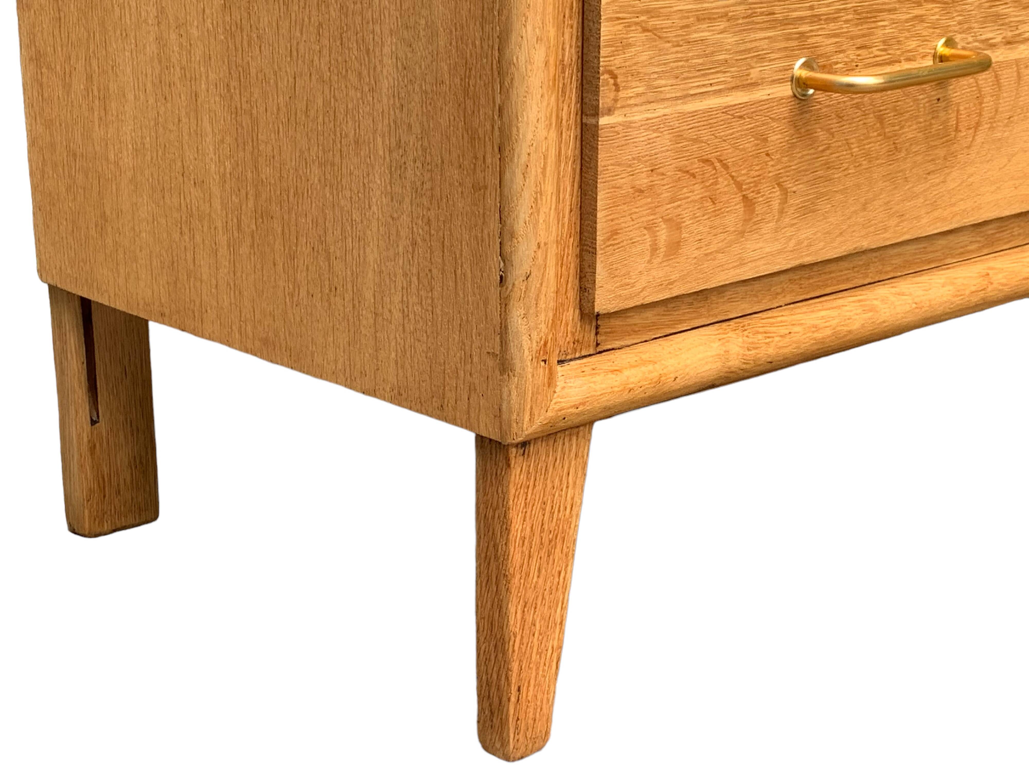 Commode pieds compas et chêne brut massif  1960
