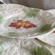 Service of 8 grape barbotine plates SALINS vintage 1970