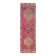 Vintage Turkish Hand-Knotted Wool Cotton Pink Runner Rug 95x309